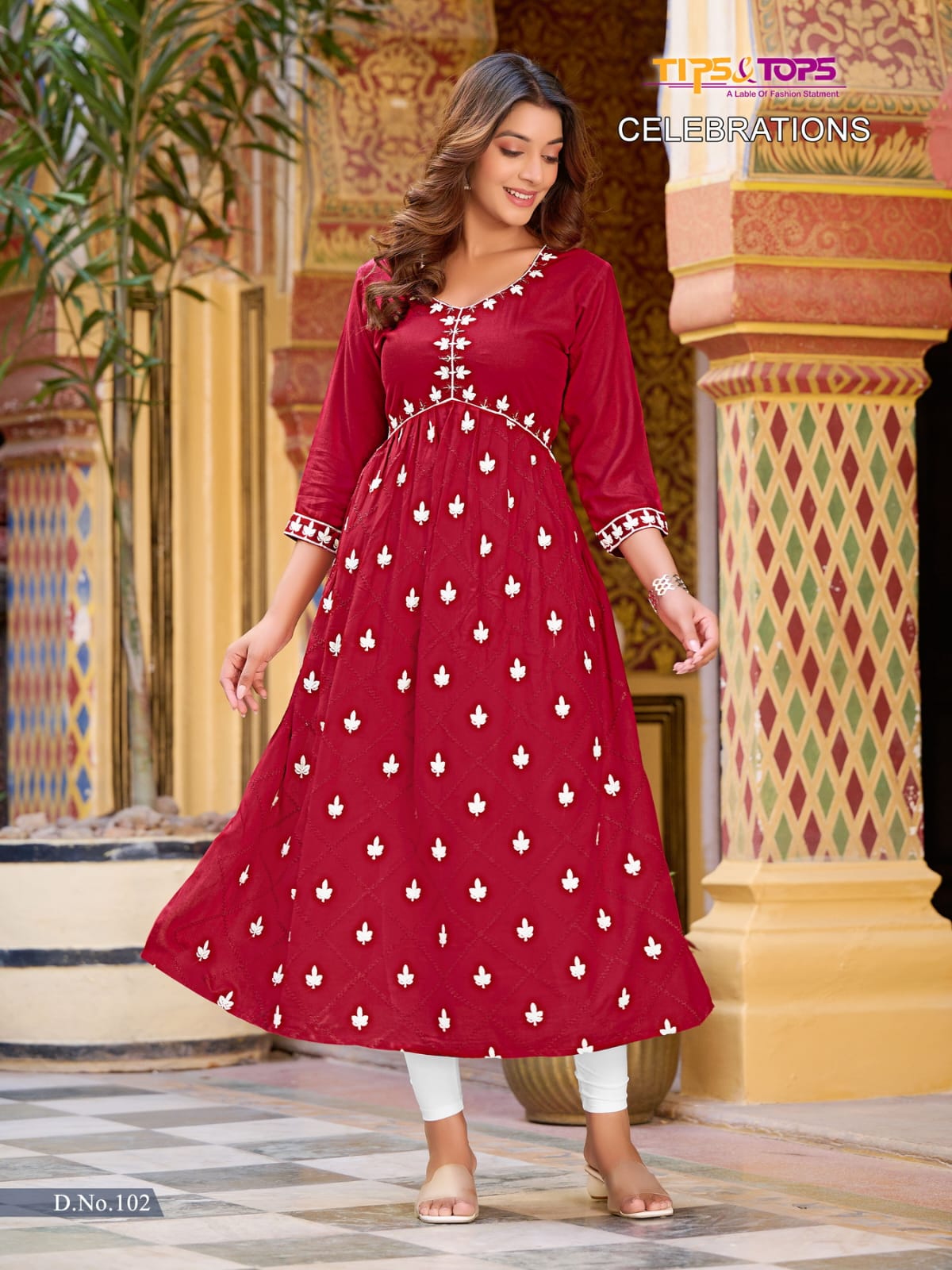 Celebrations Tips And Tops Designer Kurtis Catalog